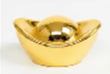 2 寸金色水晶元寶